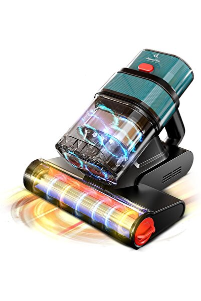 DOMESTICA مكنسة داسترو برو اليدوية لتنظيف العث من أجل السرير (أخضر)