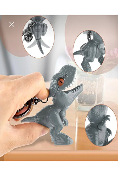 Erzi Sevimli Dinozor Figürlü Isıran Anahtarlık Eğlenceli Stres Giderici Oyuncak