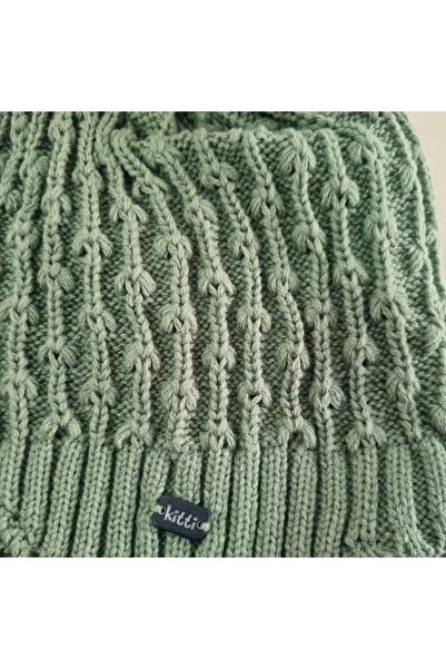 Uğur bebe Set de iarnă din 3 piese căptușit cu lână verde Kitti 4-8 – Set de eșarfe, beretă și mănuși care păstrează căldura |   Ultra cald