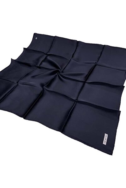 Armine Eșarfă simplă din mătase - 02 bleumarin Sura