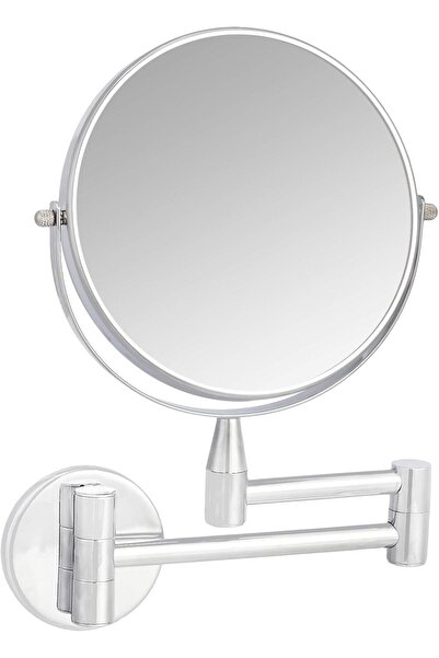 Amazon basics Wall-Mounted Vanity Mirror - 1X/5X Magnification, Chrome