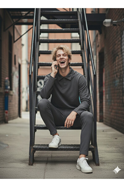 ribana Unisex Shirt with Cotton Pocket Inside the Collar, Regular Elastic Waist, 2-Piece Set