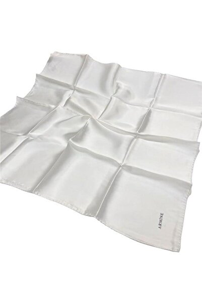 Armine Eșarfă simplă din mătase - 1466 Pearl White Sura