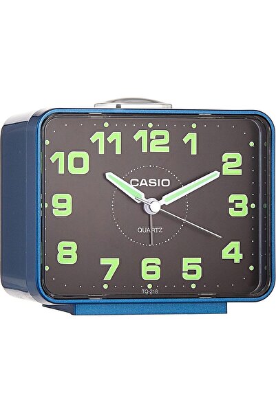 Casio TQ-218-2 Analog Alarm Clock (Blue/Black)