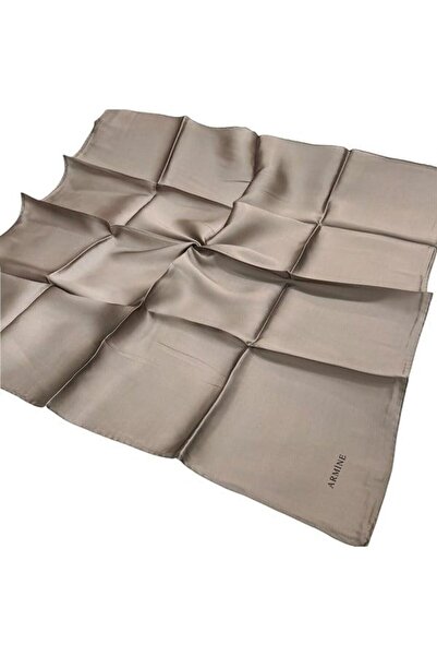 Armine Eșarfă simplă din mătase - 1115 Mink Sura