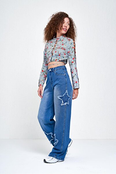 Karakedi Blue Star Patch Vintage Jeans