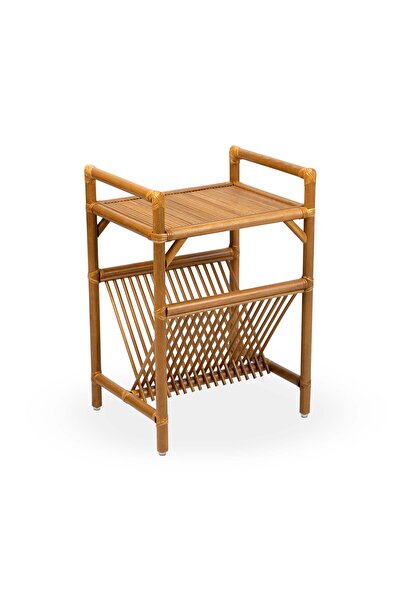 babilconcept Bambu Sehpalı Gazetelik - Bal Rengi