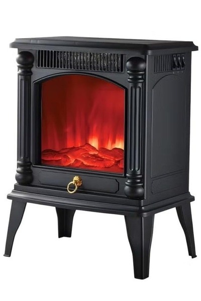 Generic 2000W Electric Heater with 3D Flame Atmosphere Light, AdjustableTemperature, 60cm Wide Air