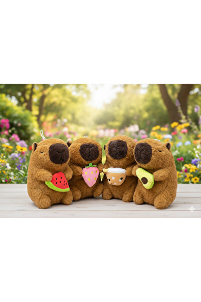 NB market Capybara peluş oyuncak 25cm meyveleri rasgele model kapibara peluş ...