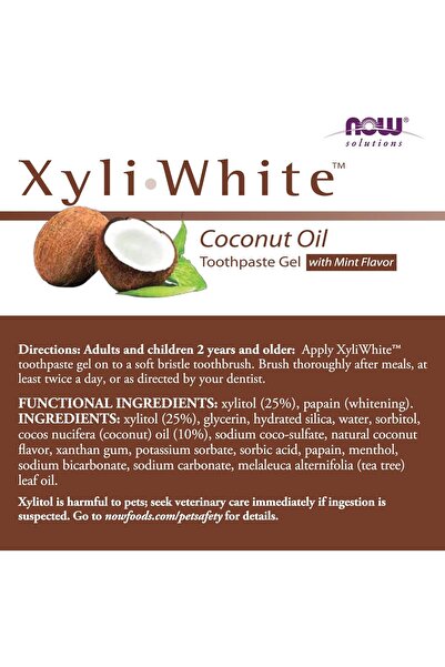 Now Solutions Xyliwhite Toothpaste Gel, Coconut-Mint, 6.4 oz