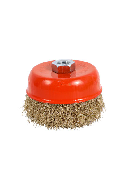Lawazim Brass Wire Cup Brush 4inch Gold - Heavy Duty Brush for Rust & Paint Removal