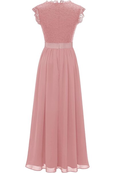 Dressystar Women's Ball Gown Maxi Long Evening Lace Chiffon Cocktail Dress L