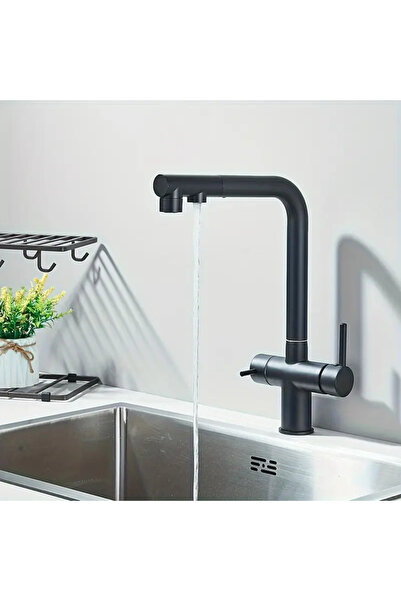 OEM 3-way kitchen faucet, Filtered water spout, matte black (code 1005-B)