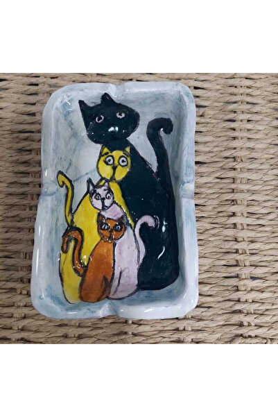 esdekor Large handmade ceramic ashtray 9x13