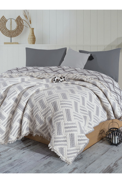 luxtex Double-Sided, Straw Patterned, 5-Layer, Filled Muslin Blanket, Quilt, 220 X 240 cm