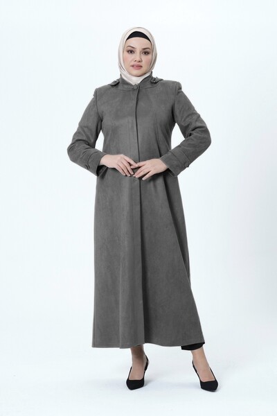 GLR&GYM ASUELA KADIN BÜYÜK BEDEN SÜET KUMAŞ ASTARLI PARDESÜ