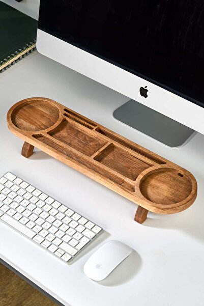 Lora Bianca Modera Wooden Desk Top Organizer - Office, Computer Desk Desk Top Organizer