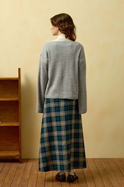 Ceylan Otantik Gray Spanish Sleeve Knit Cardigan