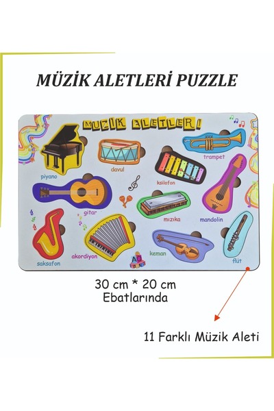 Ankebut Müzik Aletleri Puzzle Bul-Tak Oyunu
