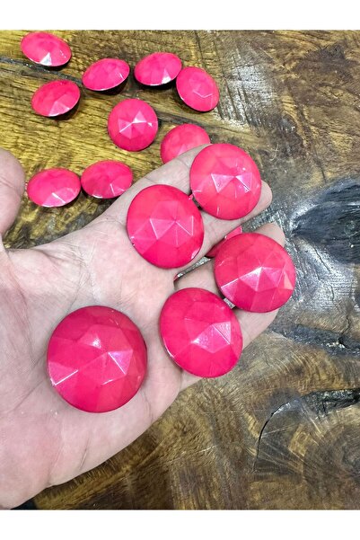 Gönülden Tasarım Pink 6-Piece Button Set Diameter 4 cm