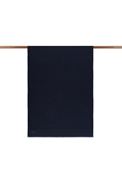 ipekevi Şal cu monogramă - imprimeu leopard - Bleumarin