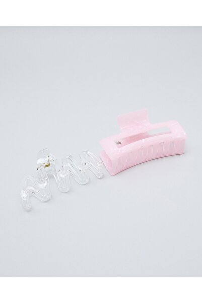 R&B Pink Women's 2 Piece Claw Clips