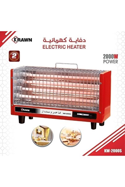 Generic 2000W Electric Heater with 3D Flame Atmosphere Light, AdjustableTemperature, 60cm Wide Air
