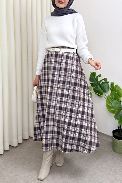 Salih Çelebi Fusta cu model în carouri 2261 - ALBASTRU ÎNCHIS