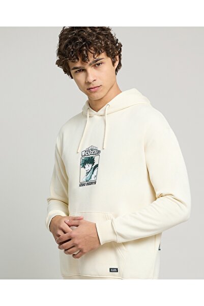 R&B Printed Hoodie With Long Sleeves