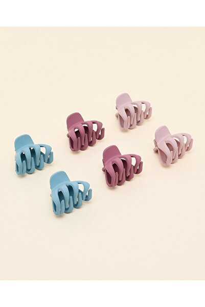 R&B Multi Women's 6 Piece Mini Claw Clips
