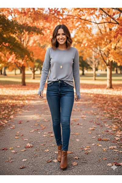 Femella Women Fashion Bluză cu mânecă lungă pentru femei guler rotund din neo...