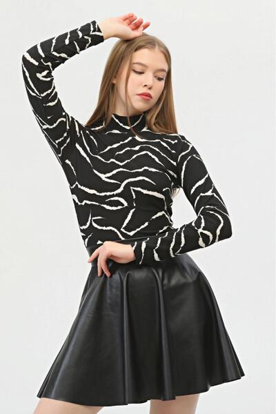 Giyimodam Women's Zebra Pattern Blouse