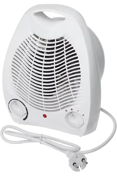 Generic 2000W Electric Heater with 3D Flame Atmosphere Light, AdjustableTemperature, 60cm Wide Air