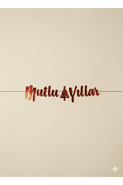 DODOMAR Banner decorativ de Anul Nou cu inscripția „La mulți ani” - Design caligrafic strălucitor de lux - Ornament pentru perete și tavan