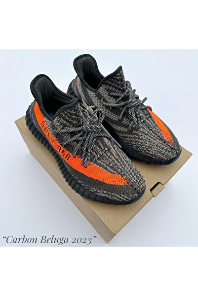 YEEZY Boost 350 V2 Beluga Carbon Dark Grey Orange Sports Shoes