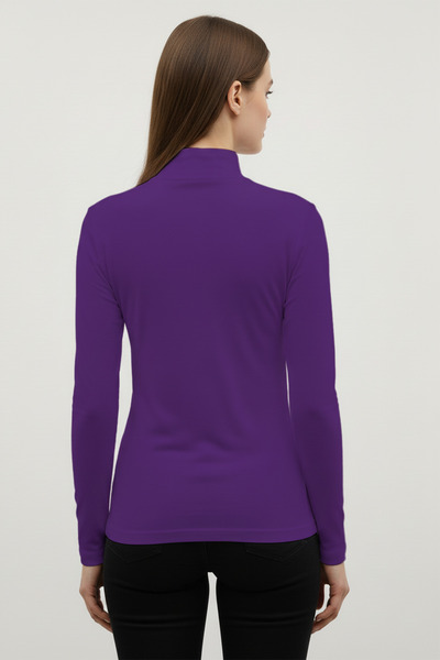 evolise Women's Plain Purple Blouse