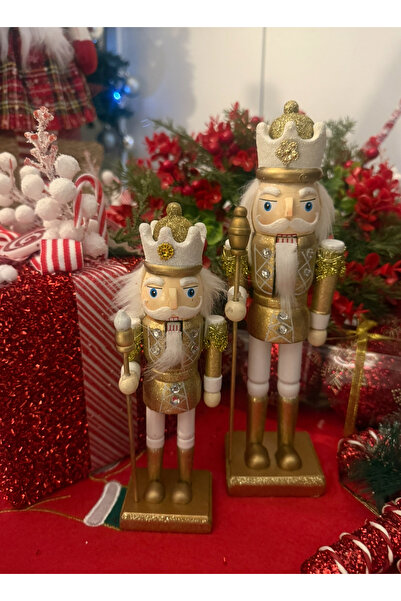 So Iconic 2 قطعة من مجموعة الملكين الأبيضين المزينة بالزي الموحد / ديكور عيد الميلاد