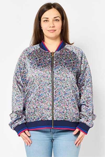 Scotch & Soda Women Allover Print Reversible Bomber Jacket, Multicolor