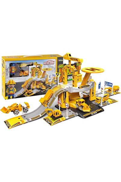 Luna Garage with worker, helicopter and truck, +4 years