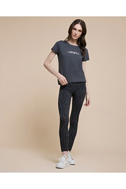 R&B Animal Patterned Leggings With Elastic Waist