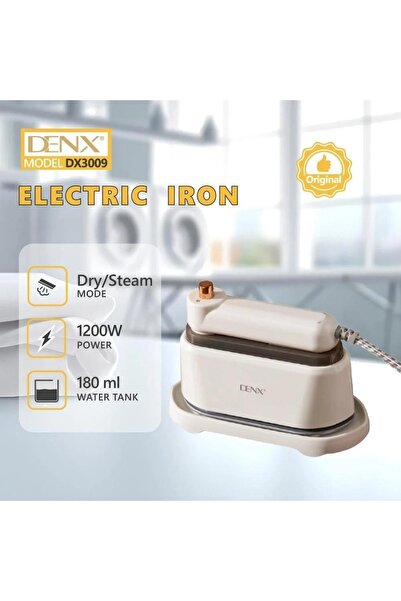 Denx 2-in-1 Handheld 1200W Portable Steam & Dry Iron for Clothes, Abayas, Home & Travel (180ml)