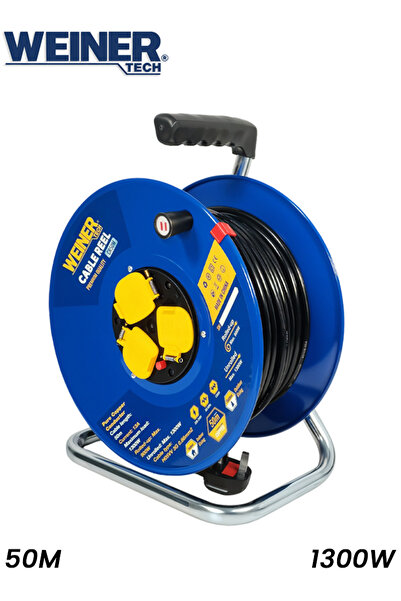 Weiner بكرة كابل نحاسي نقي TECH CR50M بطول 50 مترًا مع فتحة حرارية للمهام الد...