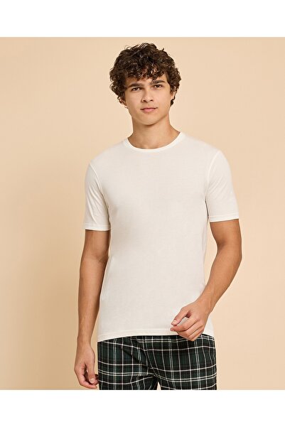 R&B Solid T-Shirt With Crew Neck And Short Sleeves