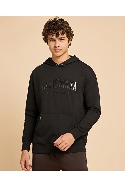 R&B Printed Hoodie With Long Sleeves