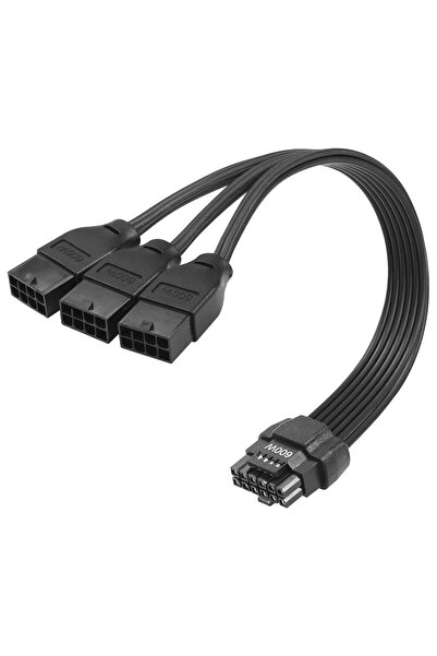 CERRXIAN 1FT ATX3.0 12VHPWR to 3x8Pin 600W 16-pin Male to 3x8Pin (6+2) GPU Power Cable