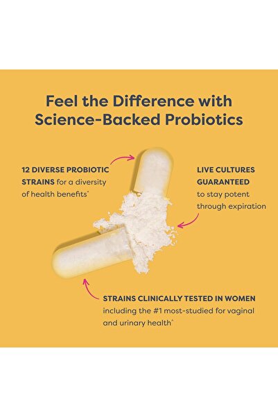 Renew Life Women's Probiotics 25 Billion CFU, 12 Strains, 30 Capsules