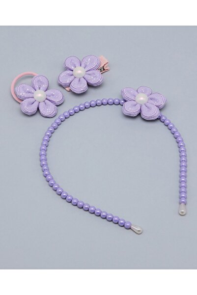 R&B Lilac Girl's 3 Piece Hair Accessory Set