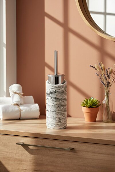 betonmall Handmade Concrete 12 Piece Bathroom Set |   Modern Marble Patterned Bohemian Bathroom Accessory Set