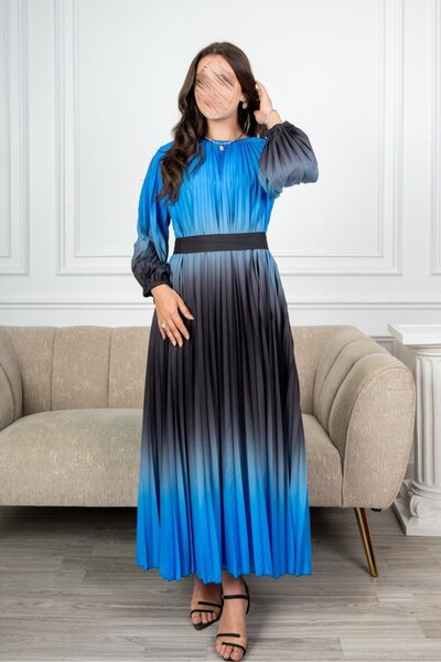 SELSAL Oversized silk pleated dress