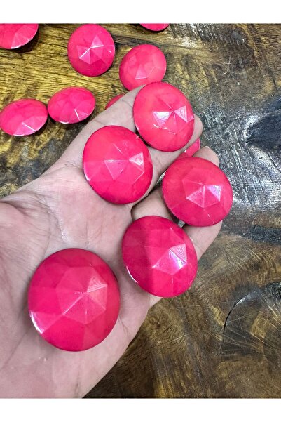Gönülden Tasarım Pink 6-Piece Button Set Diameter 4 cm